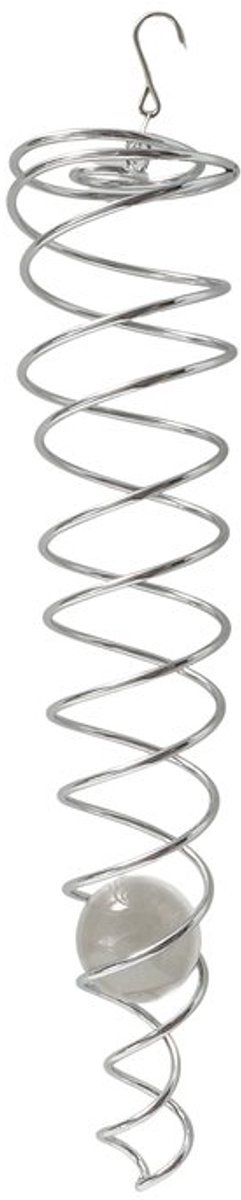 Boltze - Decoratieve Hanger - Twisty - Metaal & Glas -Zilverkleur - 41 cm - Voor Binnen & Buiten