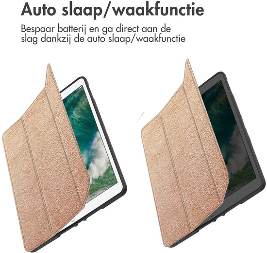 iMoshion Trifold iPad Bookcase (2018) / (2017) / Air 2 / couverture comprimé Air - Rose Goud