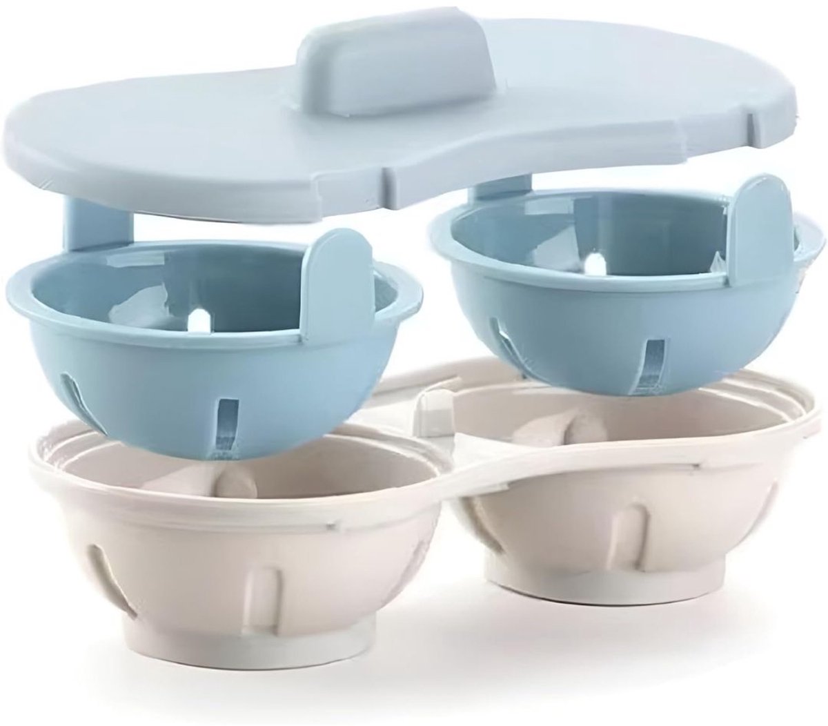 RVV® Eierkoker magnetron - Eierkoker - Eierkoker electrisch - Blauw - 12cm x 12cm x 6cm