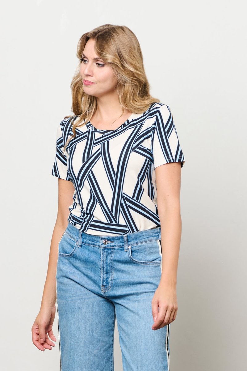 &Co Woman VERE LINE - Top - L - Blauw