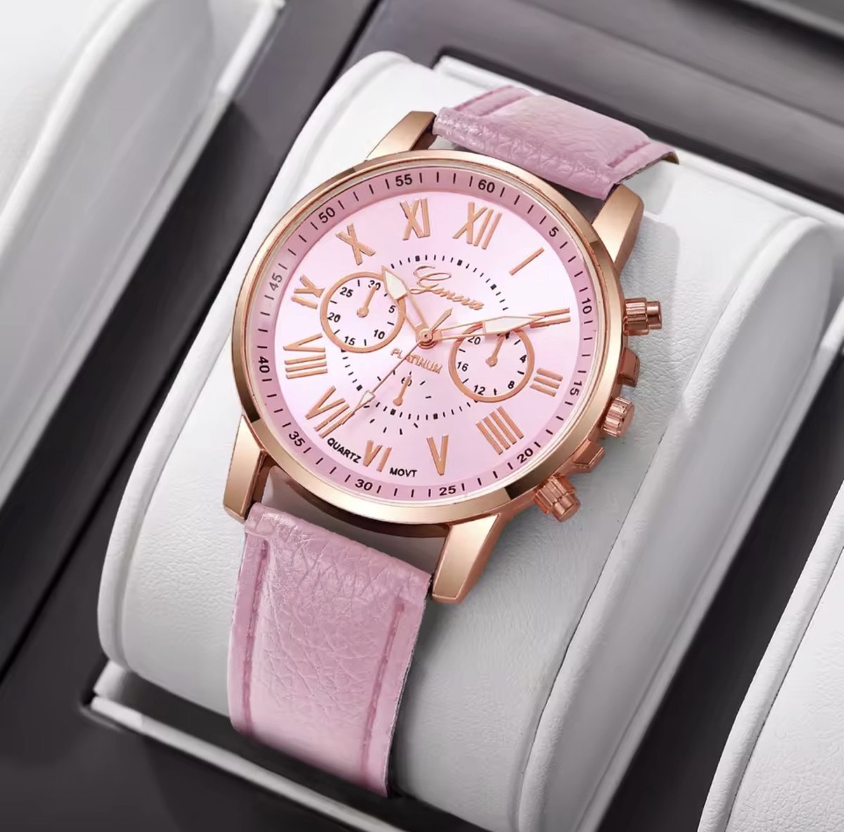 TDO Luxe Dameshorloge - Stijlvol Quartz Horloge met Leren Band - Klassiek Elegant Design
