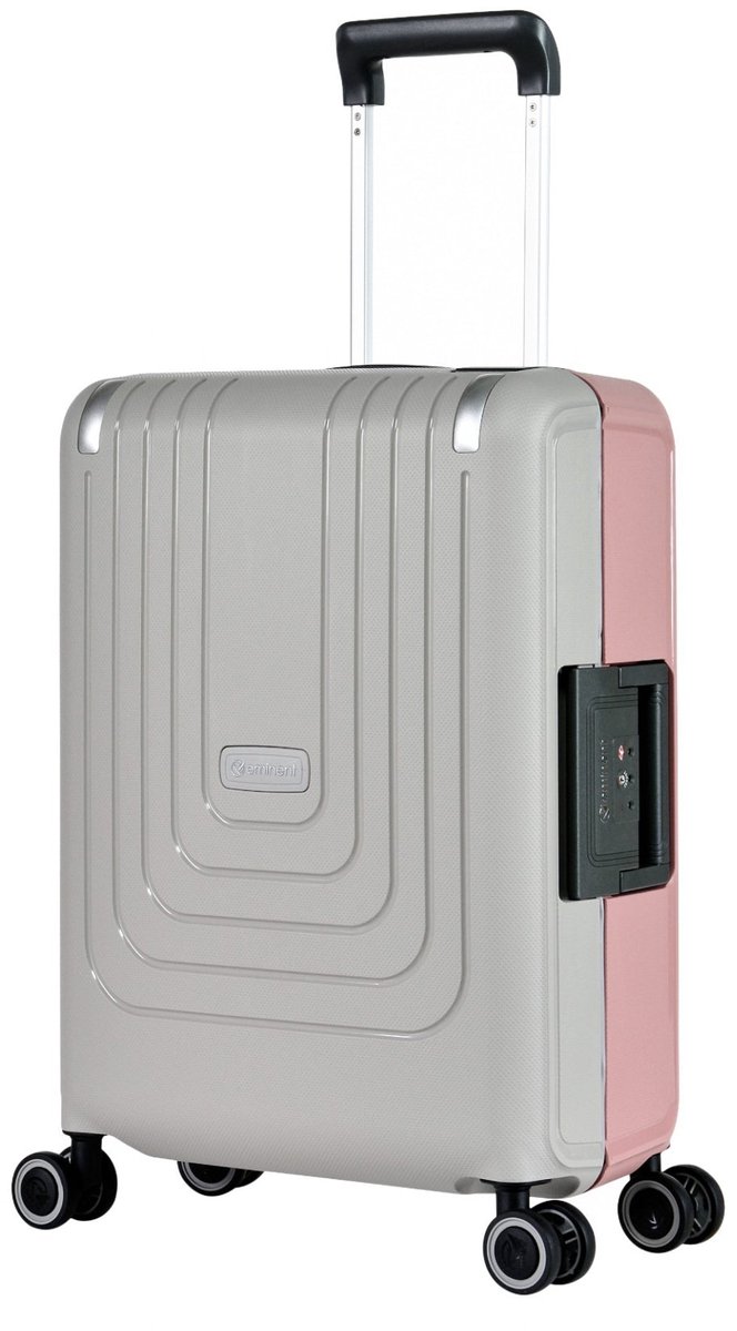 Eminent VERTICA - 4-wiel cabinekoffer 55 cm (grau/rosa)