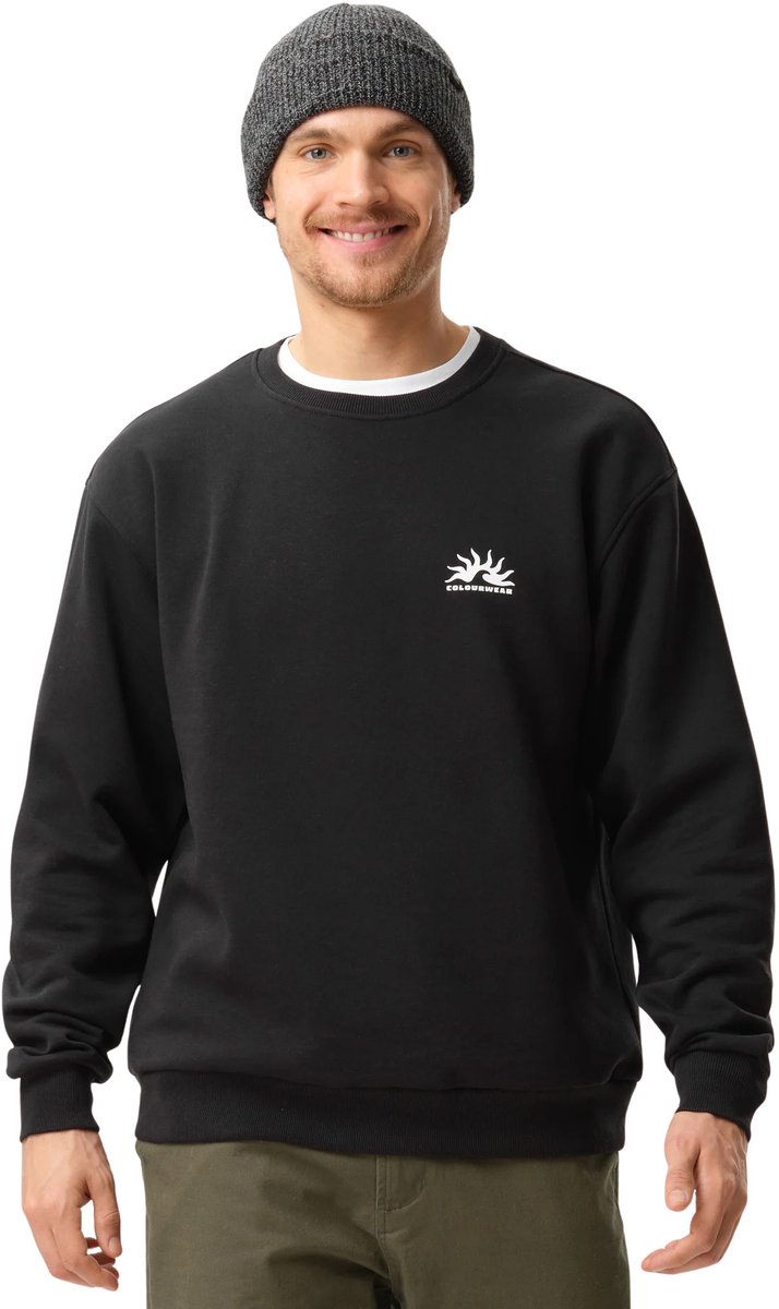 Sweatshirt Colourwear Da Crew Zwart
