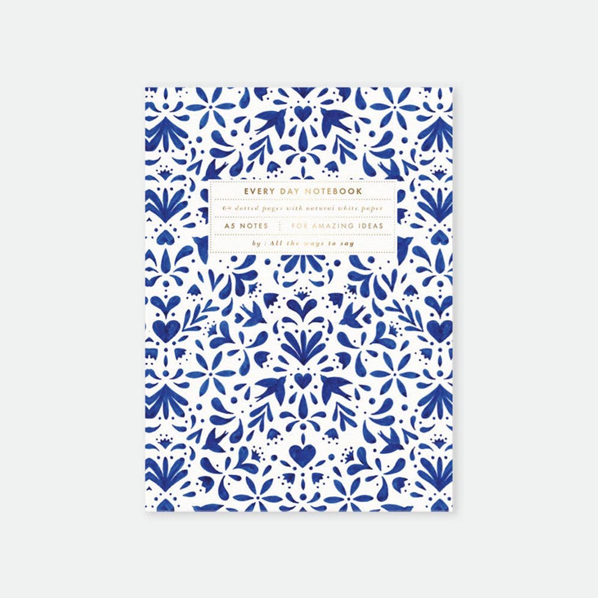 Dotted Notitieboek A5 Swallow - All The Ways To Say - Zwaluw Notitieboek