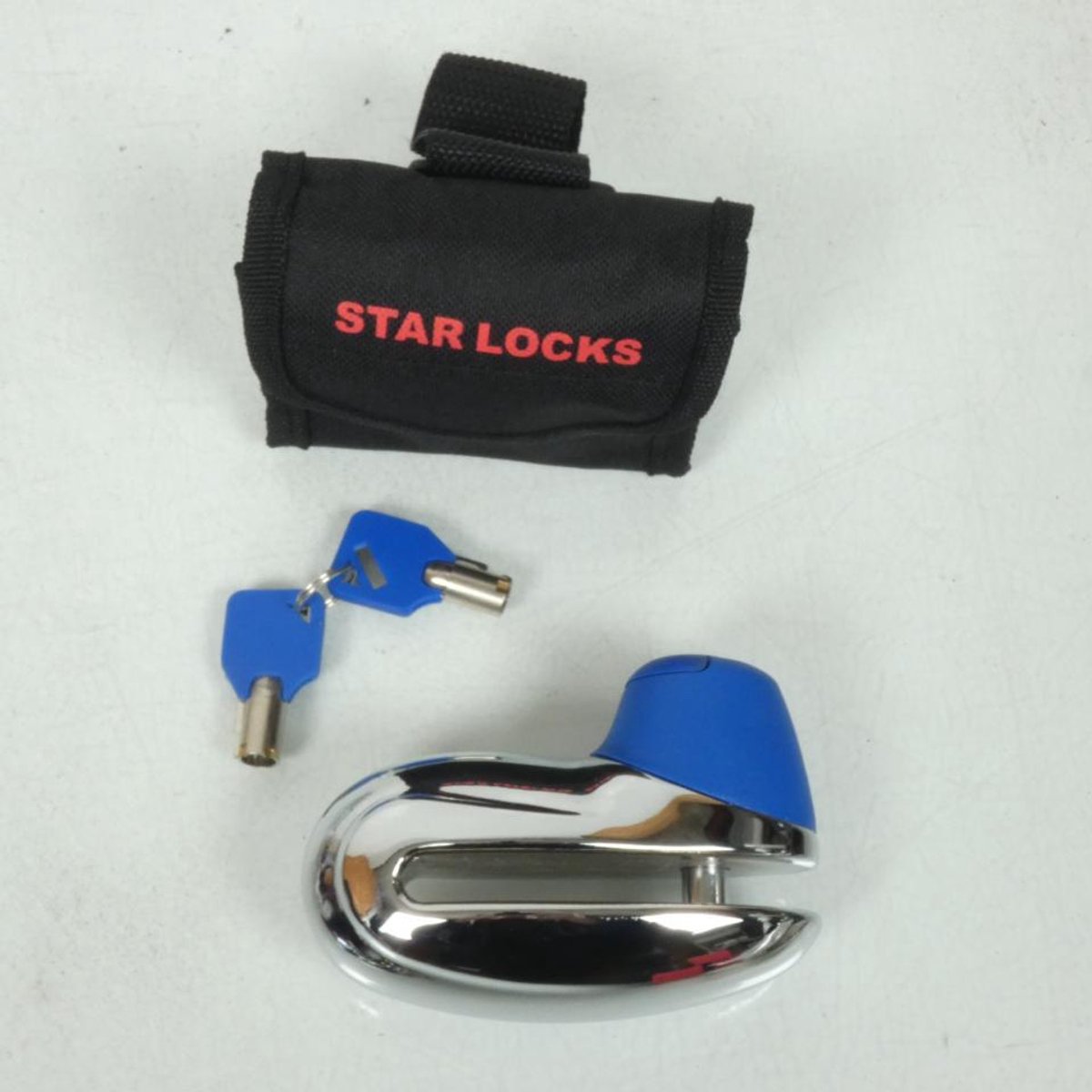 Remschijfslot antidiefstal verchroomd Star Locks 501A voor motor Scooter Nieuw – foto 2