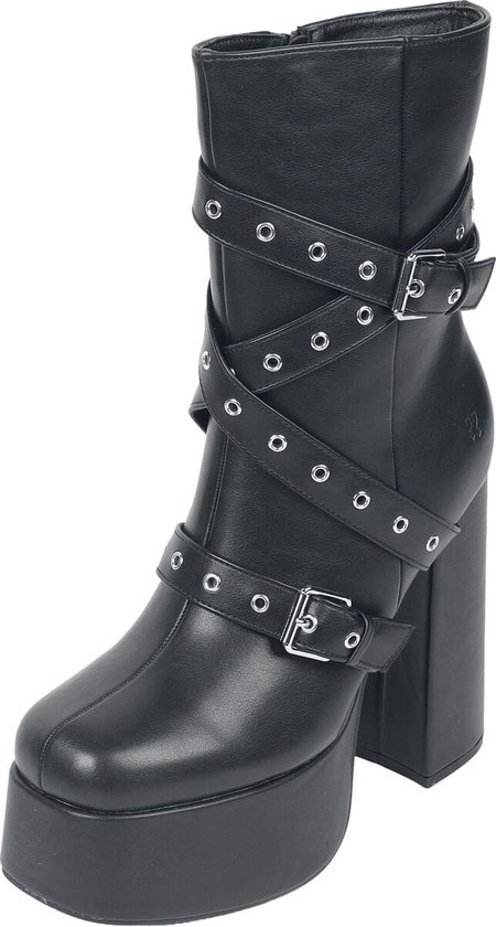 KOI Altmeri Heeled Plattform Boots Dames Laarzen - zwart - EU38