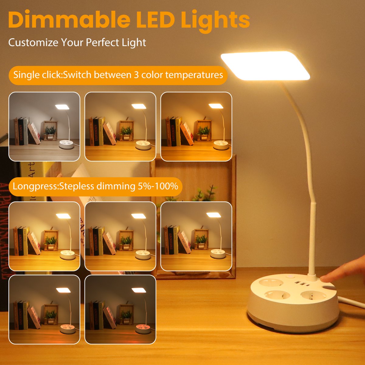 Aigostar 1043R - LED Bureaulamp Dimbaar thumbnail 6