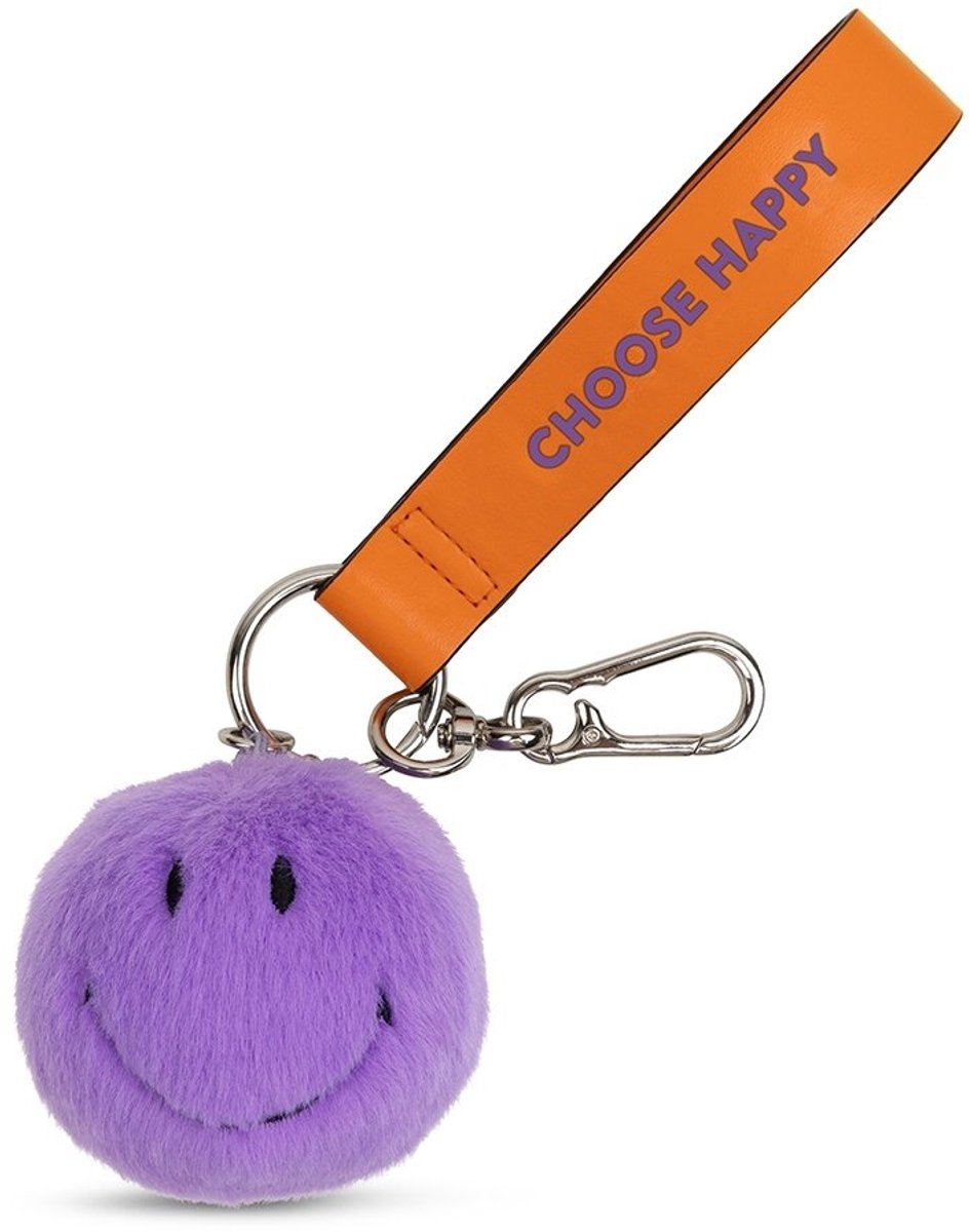 Bon Ton Toys Smiley® Pluche Tashanger Bag Charm Paars 13c - Choose Happy -