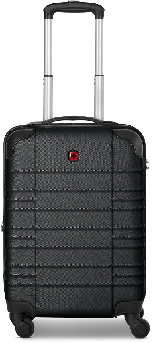 Wenger Amplar Evo 4 wielen Cabinewagen S 53 cm met uitbreidingsplooi - Harde bagage - Combinatieslot - black