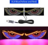 Ainiupi 2 Stuks Duivels Ogen LED-Licht voor Auto, Flexibel LED-Scherm voor Winkel, Halloween-Feest, Bar