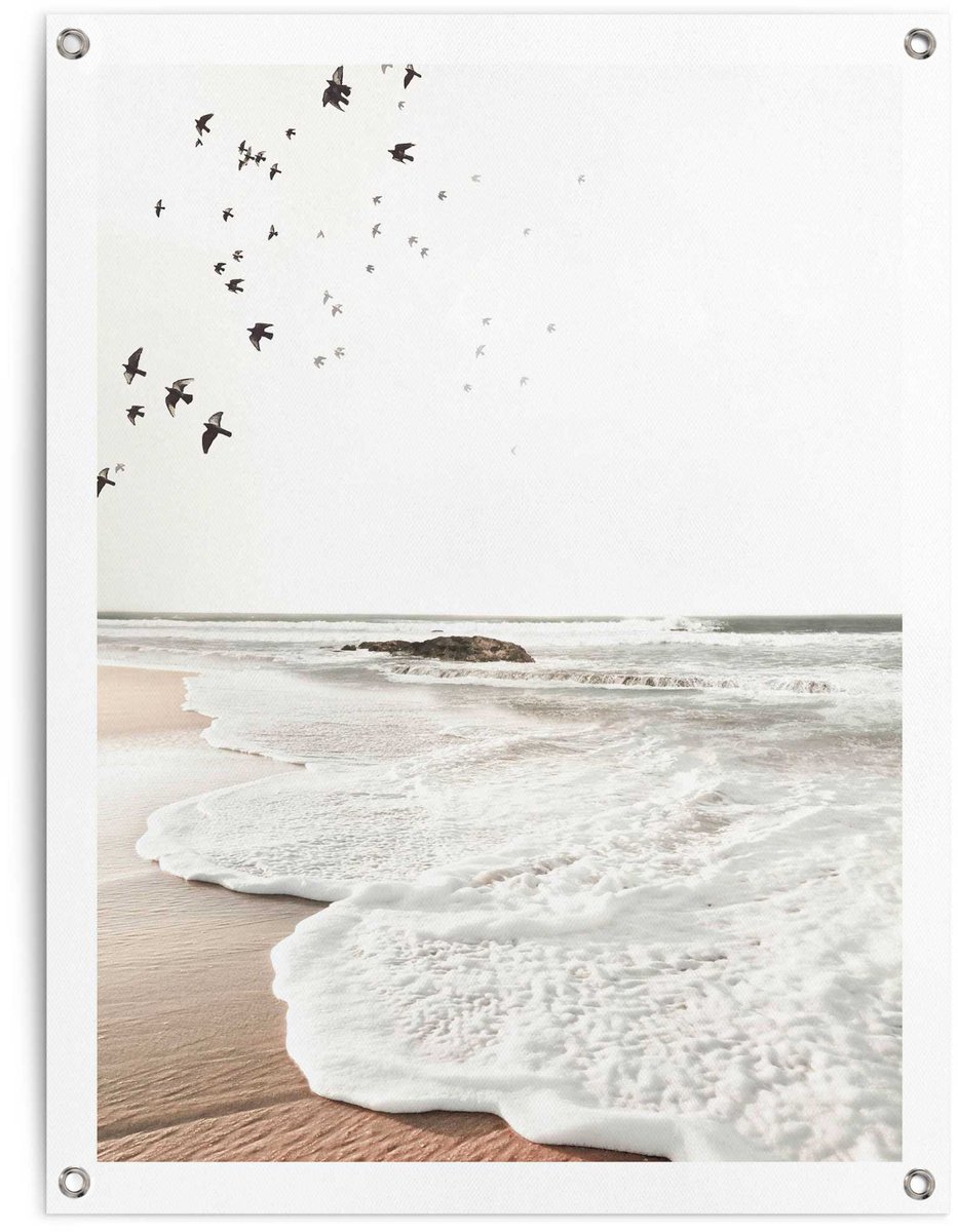 Tuinposter Rollende Golven - 80 x 60 - Canvas - REINDERS