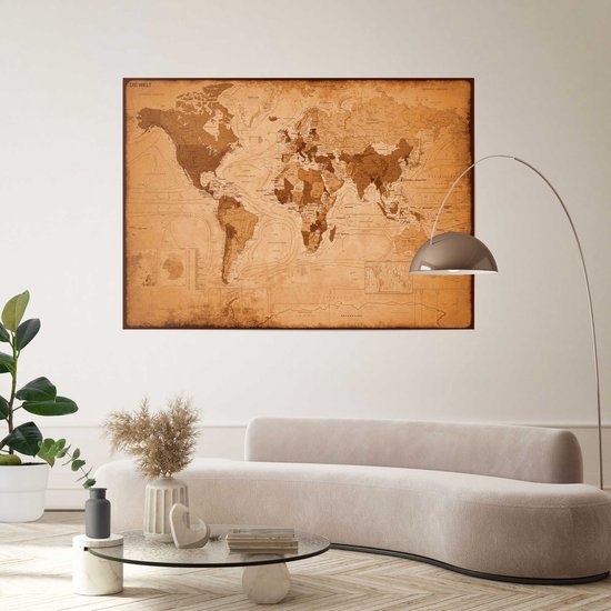 Reinders Poster XXL Wereldkaart - 100x140 cm - Papier
