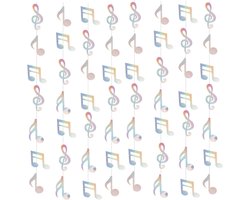 Jhubers Goods - Feest Decoratie - Muzieknoten - Feestdecoraties - Glanzend Papier - Paars - Slinger Banner - Hangende Wervelingen - Verjaardagen - Bruiloft - Concerten