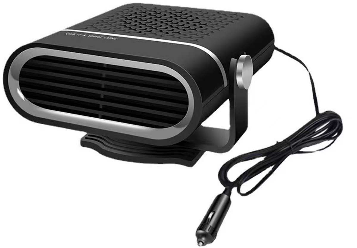 longziming - Auto Ventilator Kachel - 12V 150W Draagbare Auto Kachel - Auto Ontdooier En Ontwasemer - Met Luchtzuiveringsfunctie - 360° Draaibare Basis - Voor Voorruit Snelle Ontdooiing
