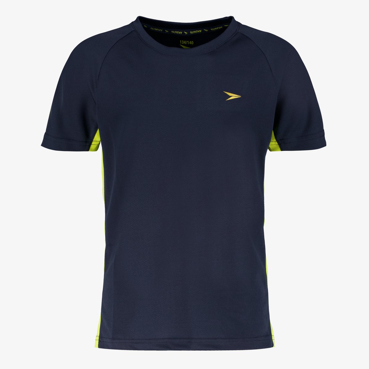 Dutchy kinder voetbal T-shirt blauw geel - Maat 110