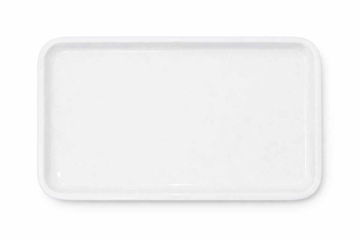 Witte Marmeren Tray – Rechthoekig Plateau 35x17 cm – Handgemaakt – Minimalistisch Design