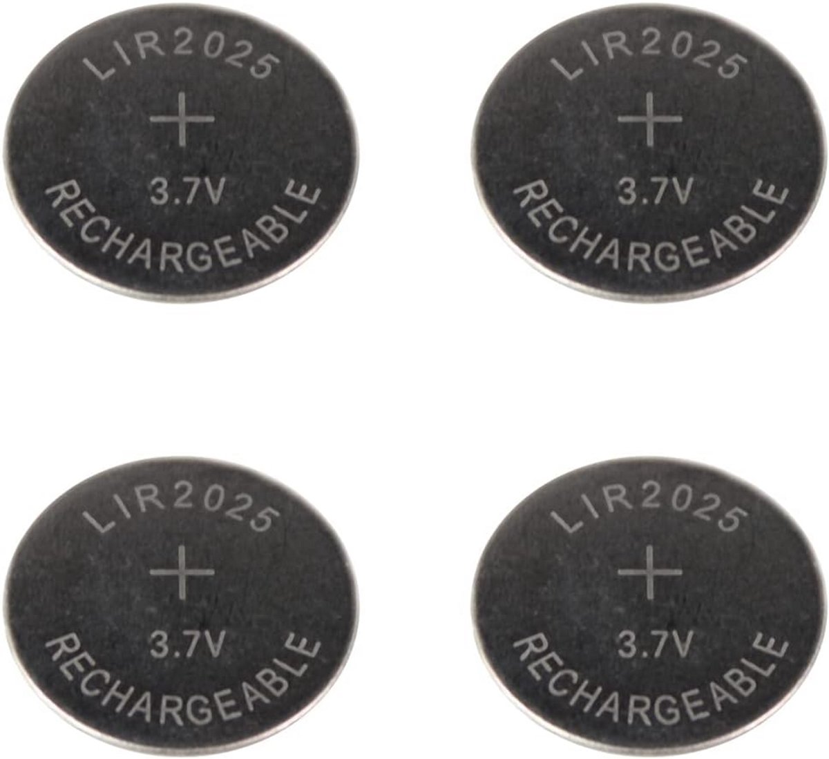 Oplaadbare Knoopcelbatterijen 4xLIR-2025 - Vervangt CR-2025 voor Moederbord, Rekenmachine, Fietscomputer