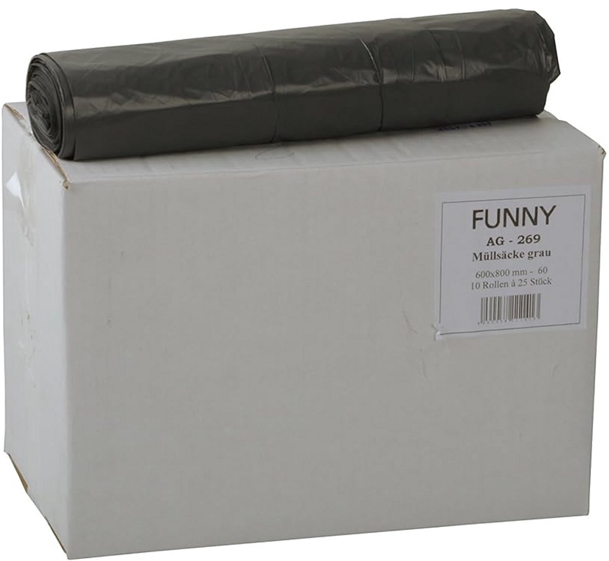 Grijze Vuilniszakken LDPE-Regeneraat Type 60 (250 Stuks)