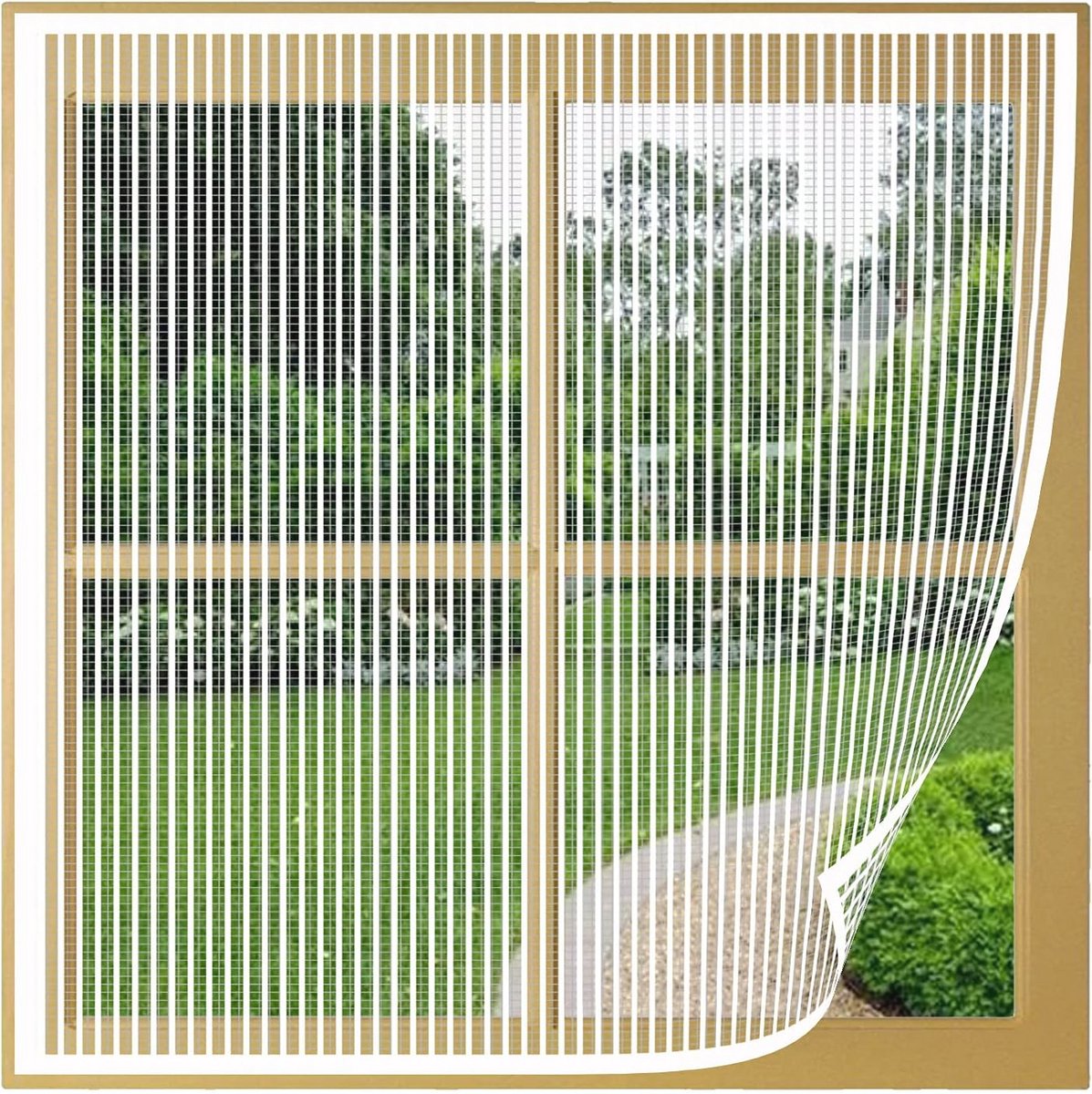 Transparante Vliegenhor voor Raam 80x130cm - Wasbaar en Antimuggen Gaas voor Balkon en Deu