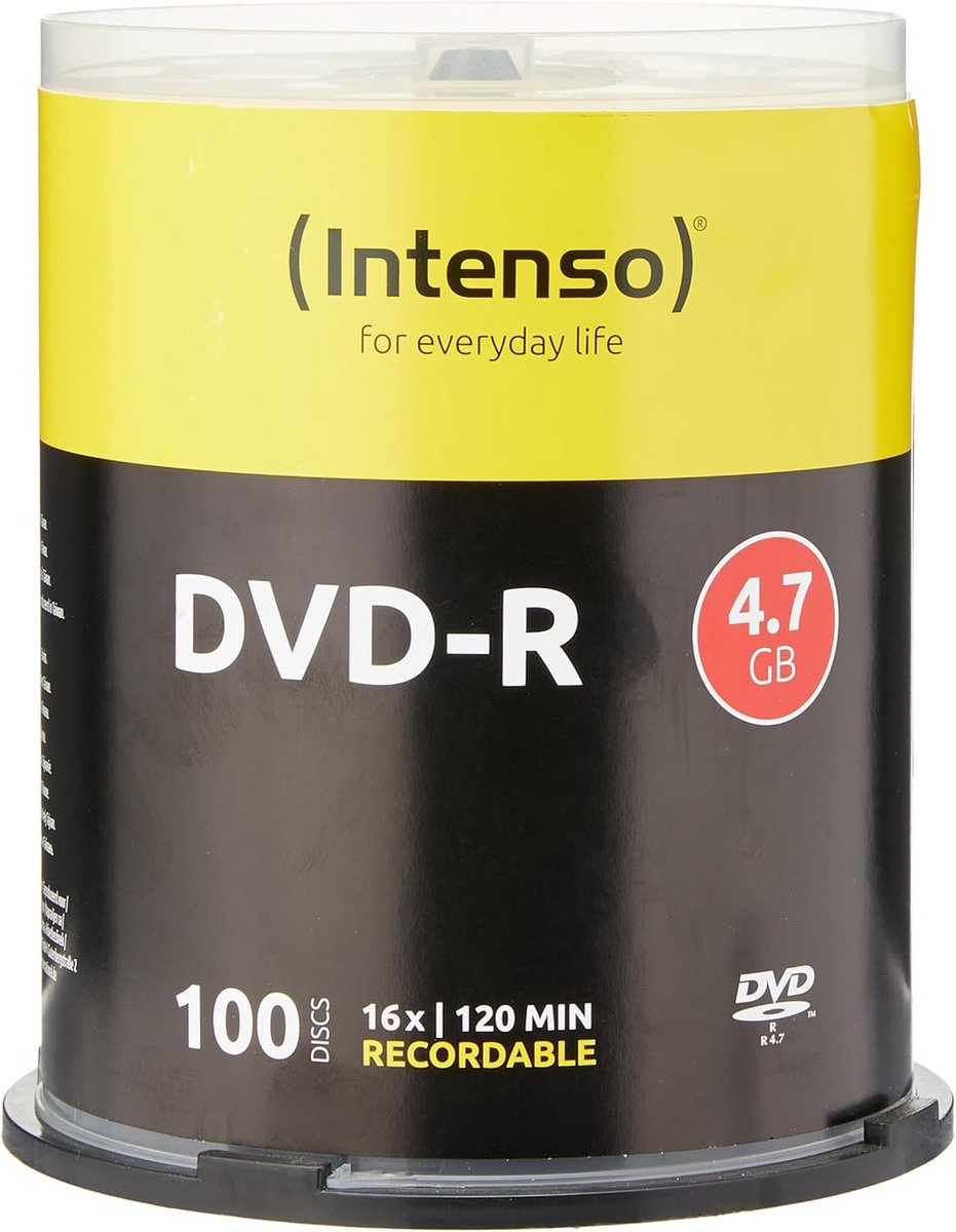 DVD-R 16x Snelheid 4,7GB - 100 Schijfjes Opname Media