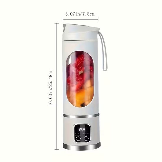 Oplaadbare Draagbare Snoeier en Handheld - Makkelijk Schoon te Maken, Perfect voor Smoothies, Milkshakes & Verse Fruitdranken van Merkloos — afbeelding 4