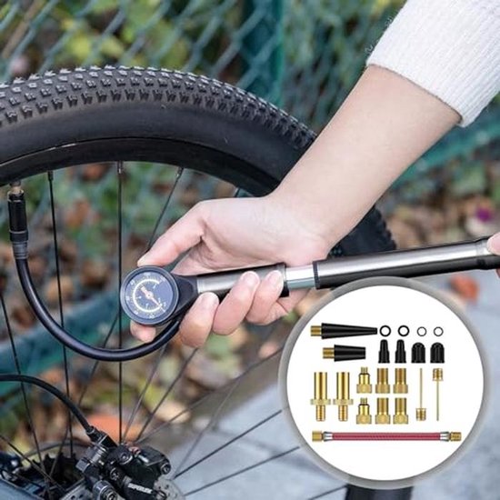 Franse Ventieladapters Set voor Fietspompen en Compressoren - 21 Stuks — afbeelding 5