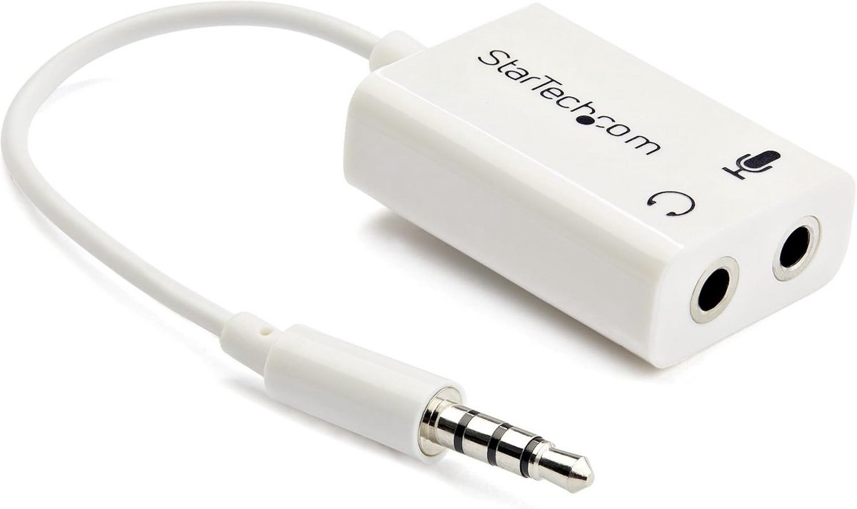 3.5mm Audio Y-Kabel Splitter voor Hoofdtelefoon en Microfoon