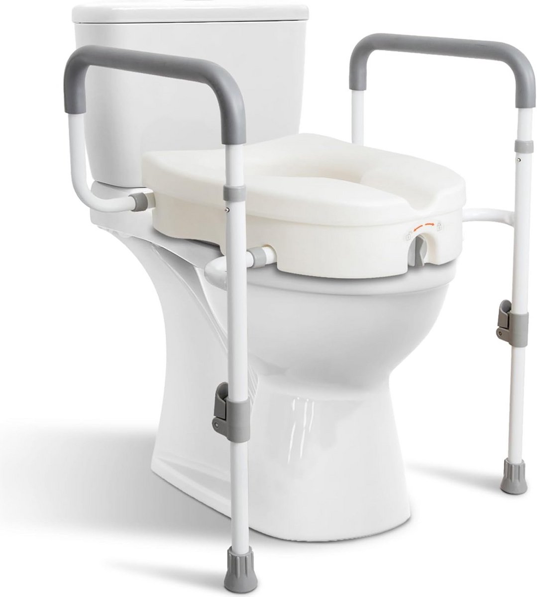 Verhoogde Toiletbril met Handgrepen - Veiligheid en Comfort voor Senioren