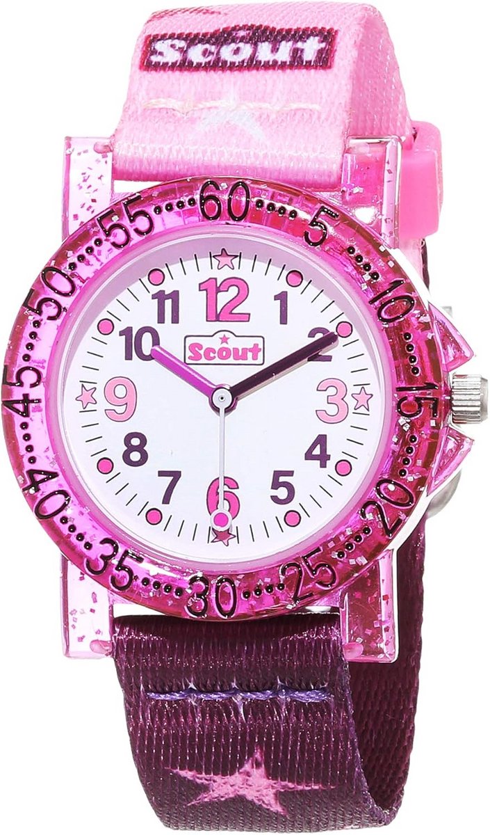 Meisjes Analoge Kwarts Horloge met Textielband - Roze