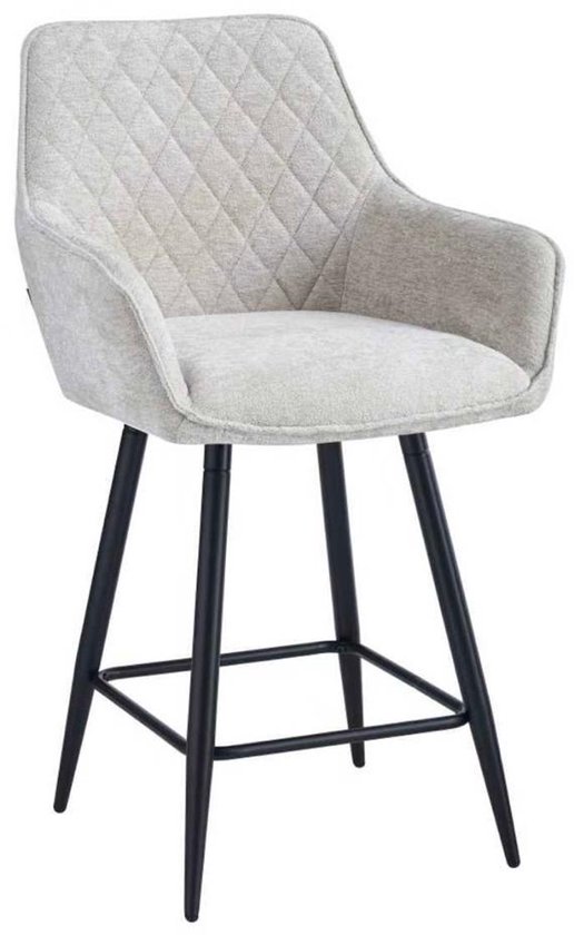 Colenis® - Belissima Barkruk - Set Van 2 - Beige - Chenille Stof - Design - Barstoel