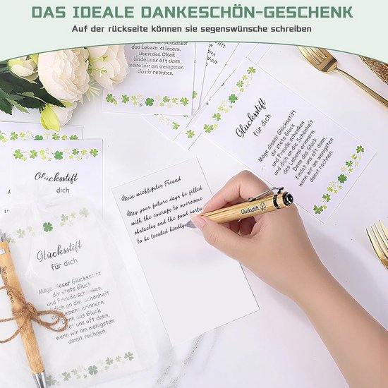 Zidoley 24 sets bedankjes, klein, 24 houten balpennen met de tekst 'bedankt voor alles', afscheidscadeau voor collega's, kleine cadeautjes voor opvoeders, leraren, leerlingen, pensioen