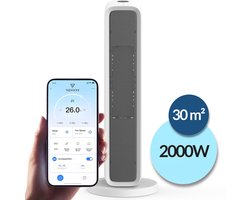 Rovary™ slimme toren heater 2000W 62cm - 180° Draaien - 30m² - Slimme app-bediening Heater - Elektrische Kachel - Elektrische Haard - Kachelventilator - kachel elektrisch