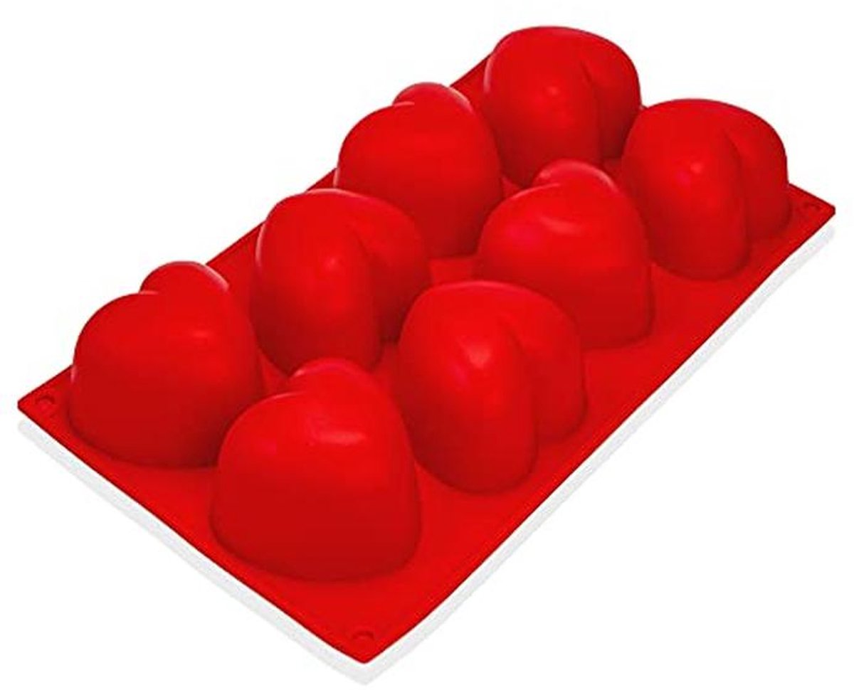 Siliconen bakvorm voor 8 harten - Perfect voor cupcakes en muffins