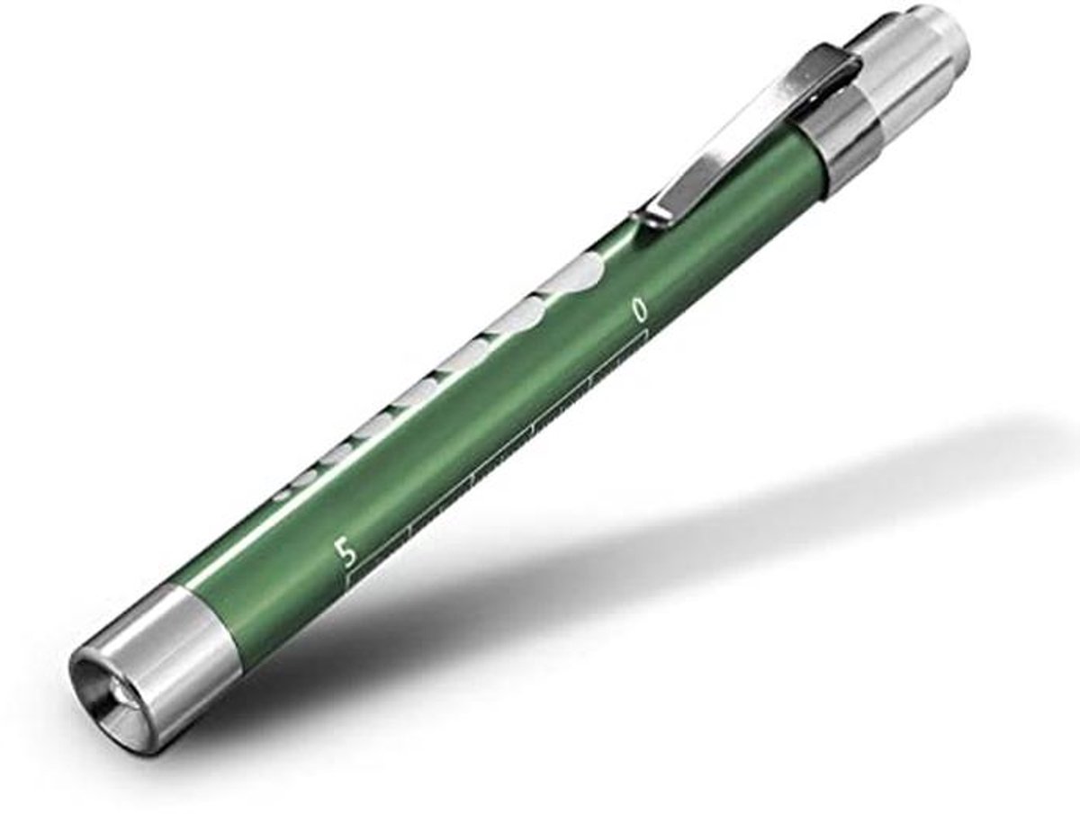 Herbruikbare Aluminium LED Penlight voor Artsen en Verpleegkundigen - Groen