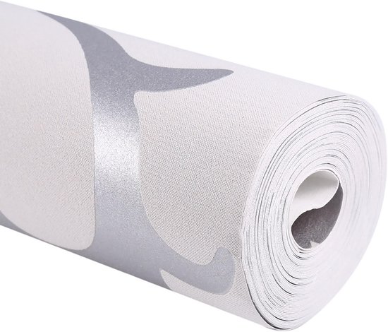 Zilvervlies Reliëf 3D Behang voor Woonkamer en Slaapkamer - Niet Zelfklevend