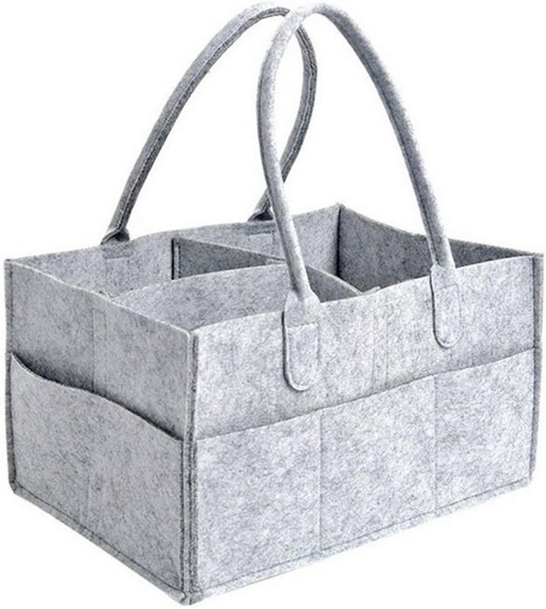 Opvouwbare Luier Organizer voor baby's - Draagbare Luiercontainer in Grijs, Perfect voor Luiers en Baby Essentials