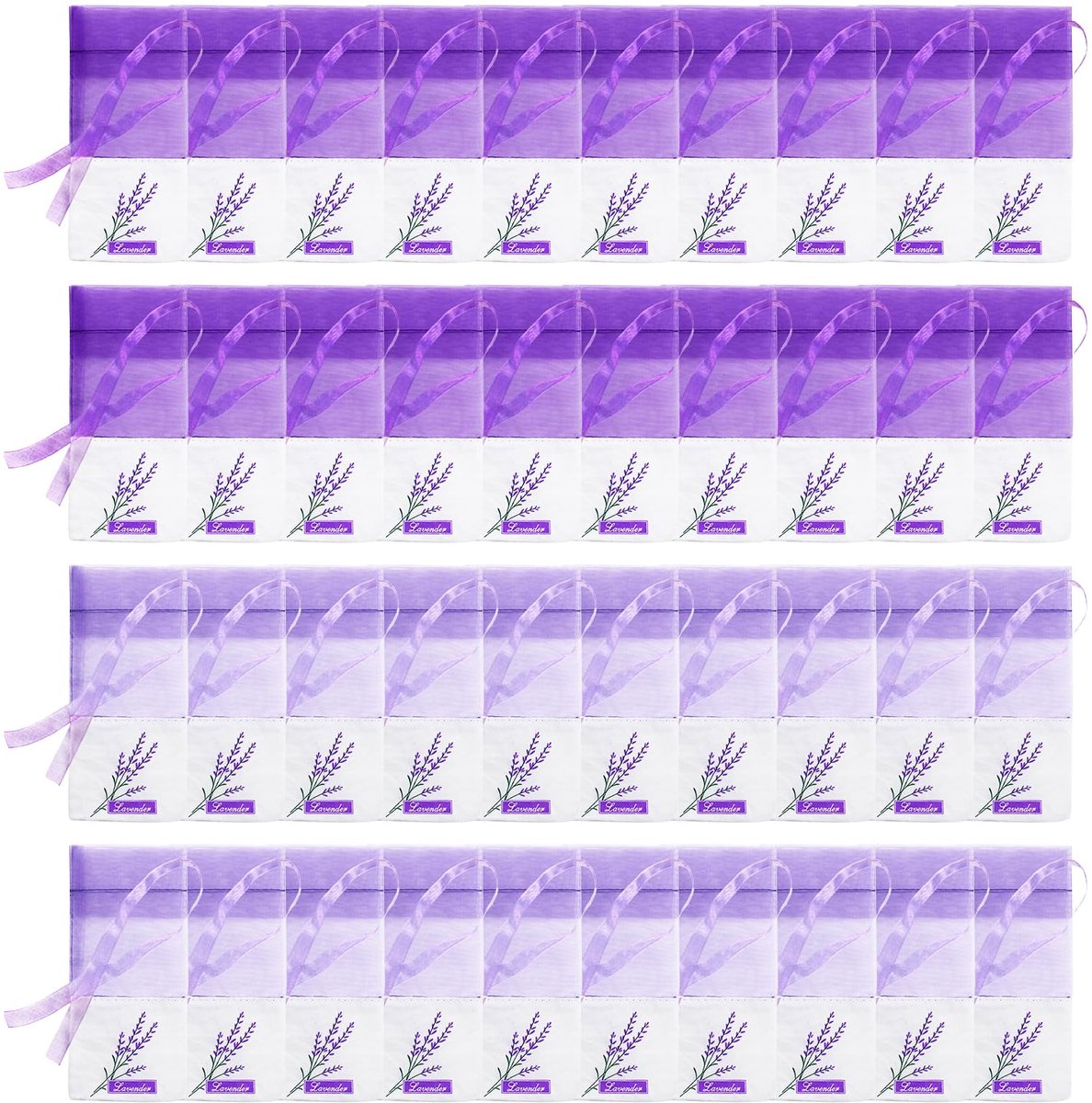 IMPERATORIS® Geurzakjes voor Kledingkast - Ladeverfrisser - Aromatherapie - Voor Kleding en Auto - Lege lavendelzakjes - 40 Stuks