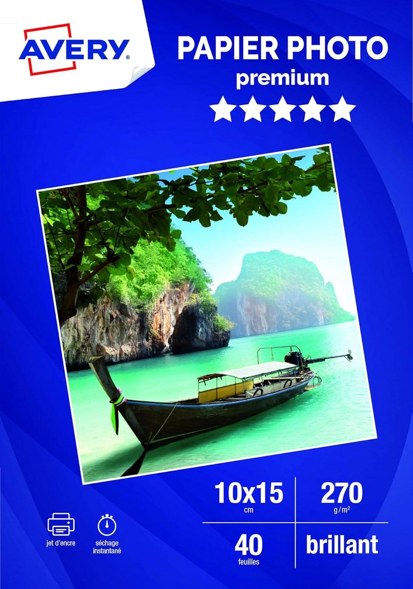Fotopapier A6 40 vellen 270 g/m² voor inkjetprinters - Glanzend Wit