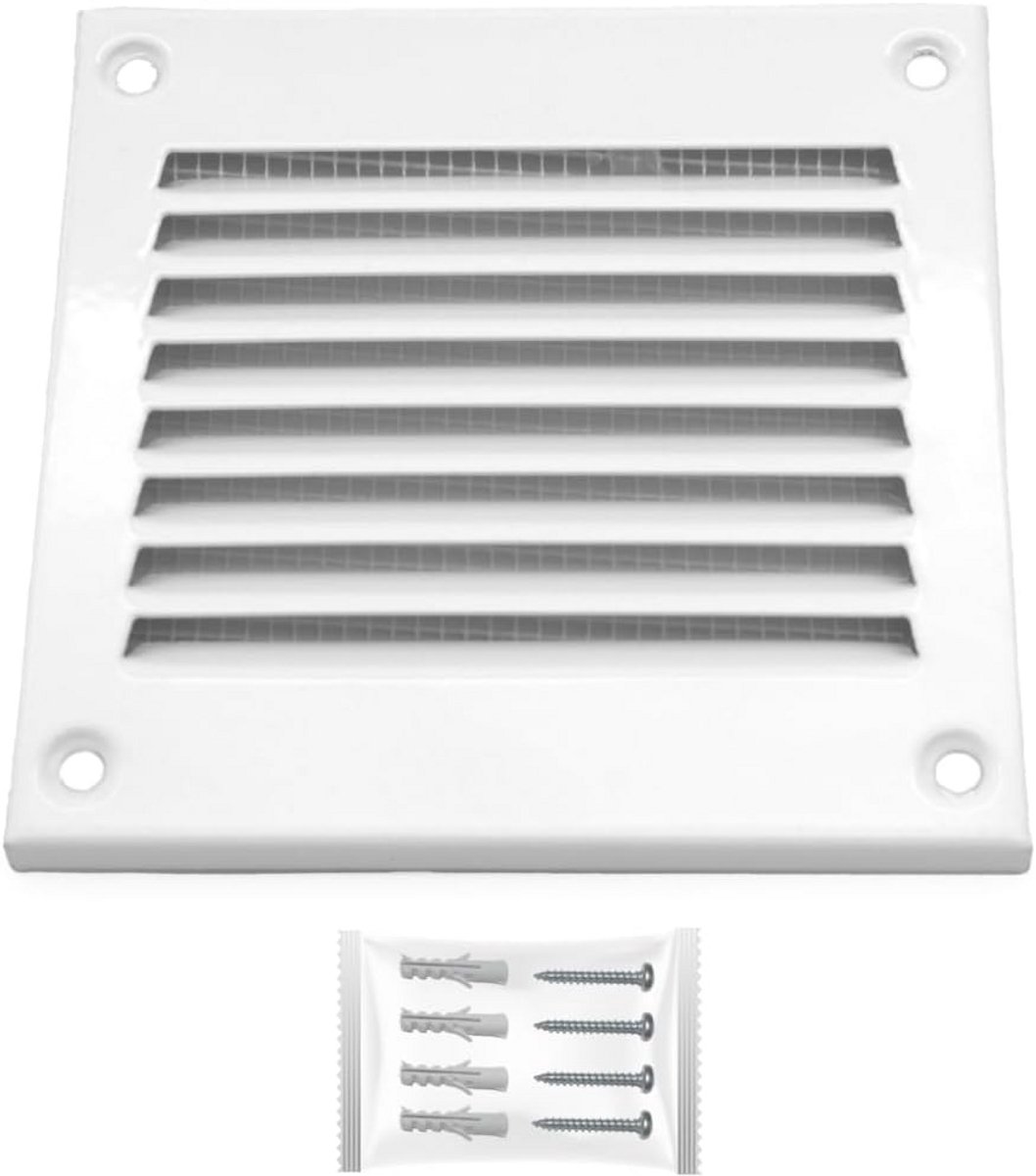 Ventilatierooster 100 x 100 mm - Insectenbescherming - Vierkante Ventilatieafdekking in Metaal