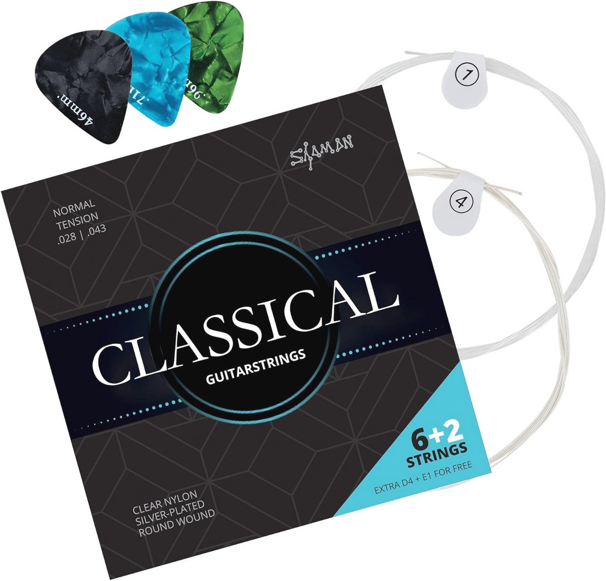 Premium Nylon Snaren voor Concertgitaar - Complete Set met Extra Snaren en Plectrums