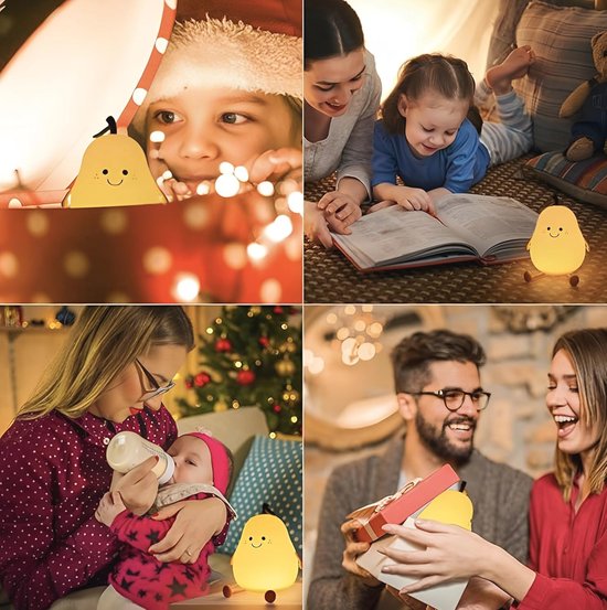 Schattig LED Nachtlicht voor Kinderen - Silicone Slaaplamp met 7 Kleuren en Dimbare Warm Witte Verlichting — afbeelding 5