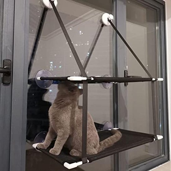Katten vensterbed 32 x 41 cm: knuffelige katten vensterbank voor de