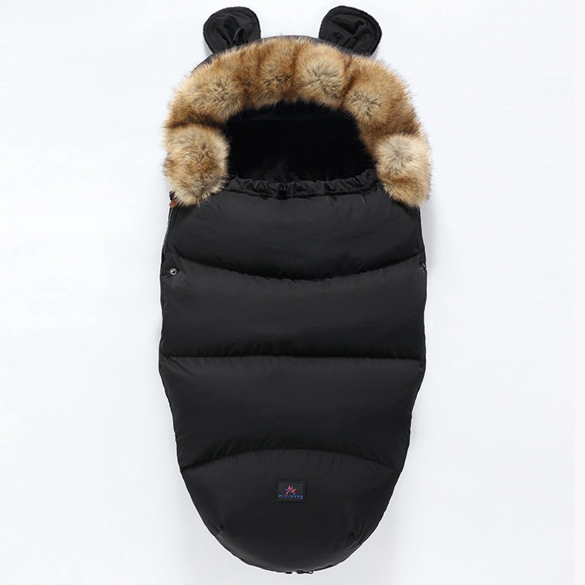 Voetenbeschermers voor kinderwagen - Verdikte voetenbeschermers - Warm en comfortabel - Wind- en waterdicht - Bescherming tegen kou en warmte - Wasbaar -100*46cm-Zwart