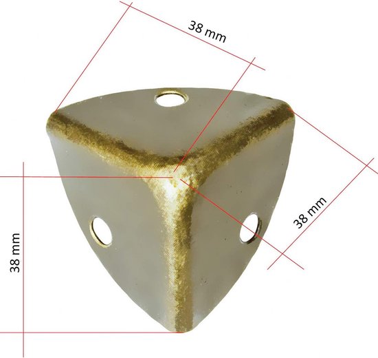 QUARKZMAN 8 Piezas Decorativas de Esquina para Caja de 40 mm, Bordes de Metal, protección para
