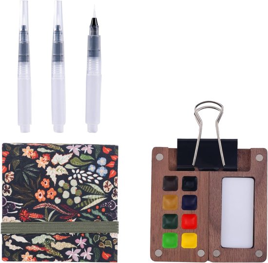 MEEDEN Lege Aquarel Verf Palet: Reis Waterkleur Blik met 48 Halve MEEDEN Lege Aquarel Verf Palet: Reis Waterkleur Blik met 48 Halve