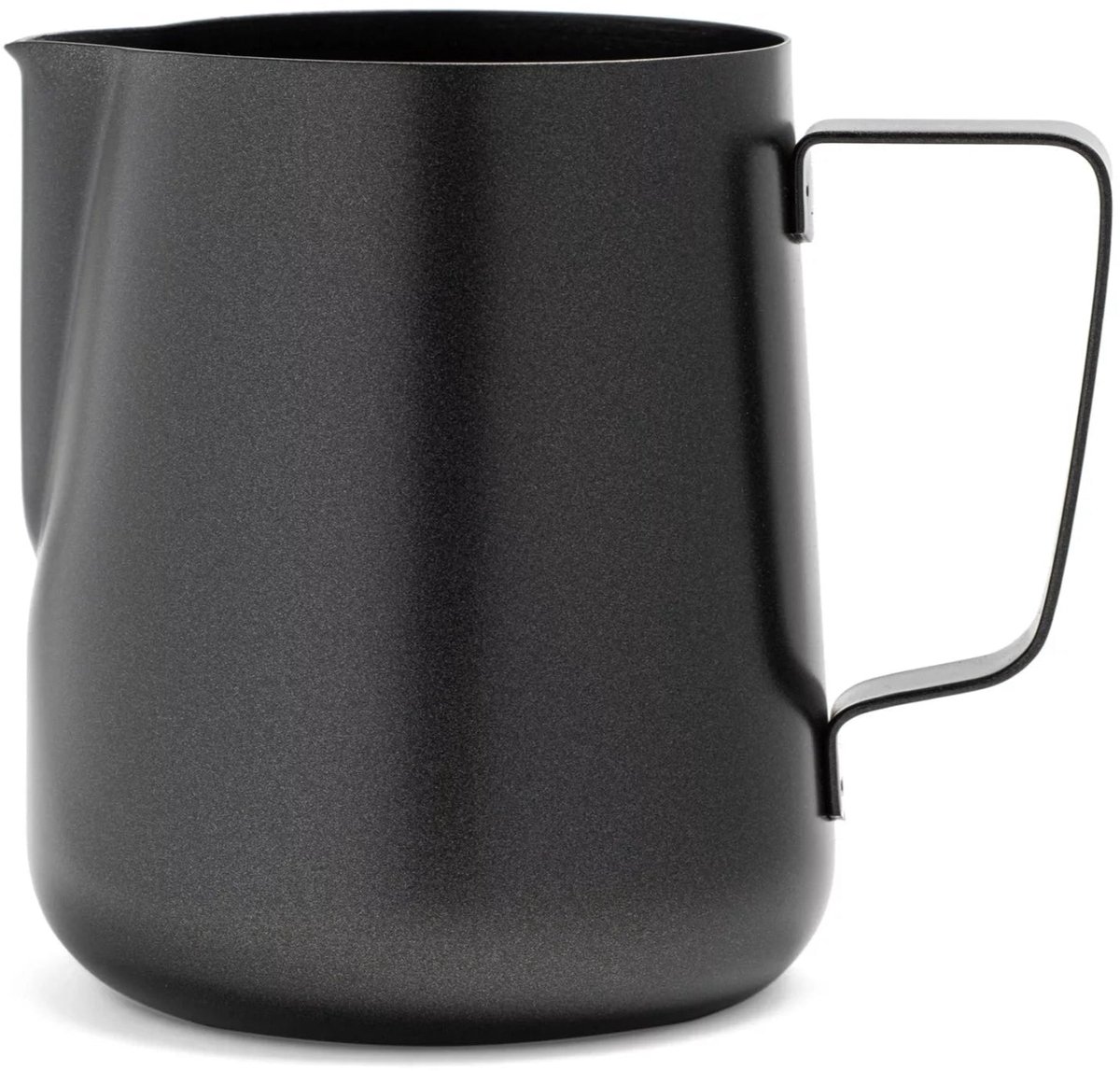 Melkkannetje Opschuim - 350ml - Essentials – Zwart – RVS – Melkopschuimkan – Melkkan – Espressomachine - Barista Essentials