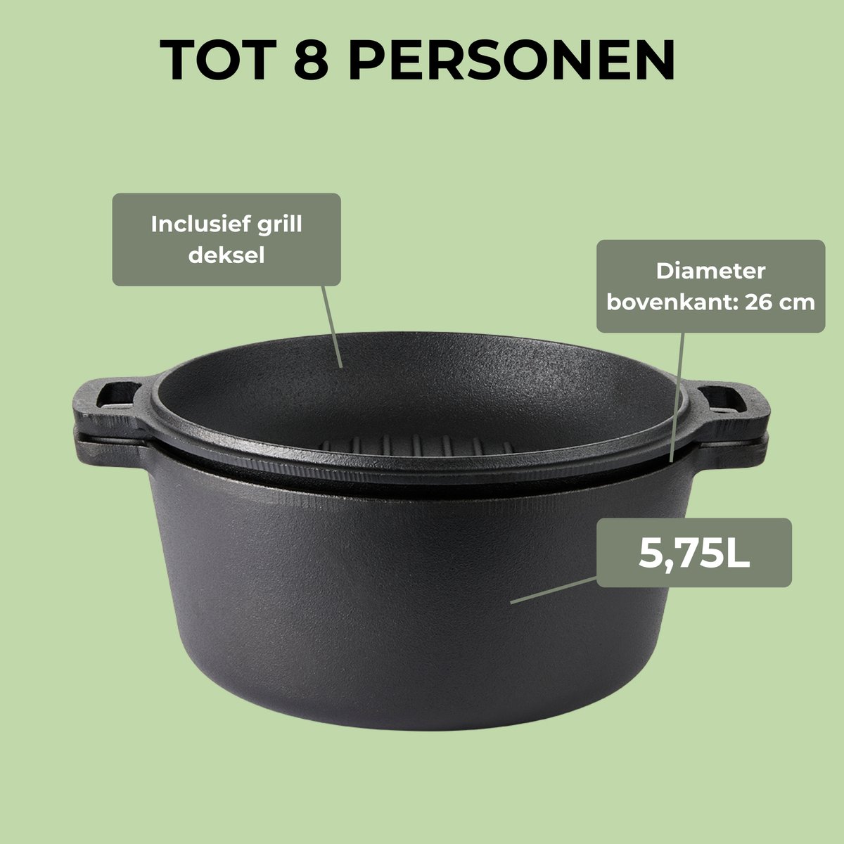 ISENVI ISENVI Byron Gietijzeren Braadpan - afbeelding 2