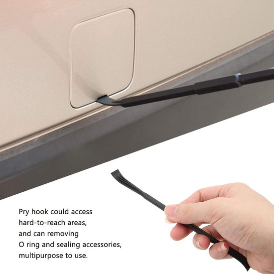 Dual End Pry Hook Set - 6 stuks - Niet-Marring Pick en Pry Bar - ABS Intoner PryT Hook Tool Kit met Lange Slanke Buikspiegel - Toegang Tot Lastig Bereikbare Plekken. van dual — afbeelding 3