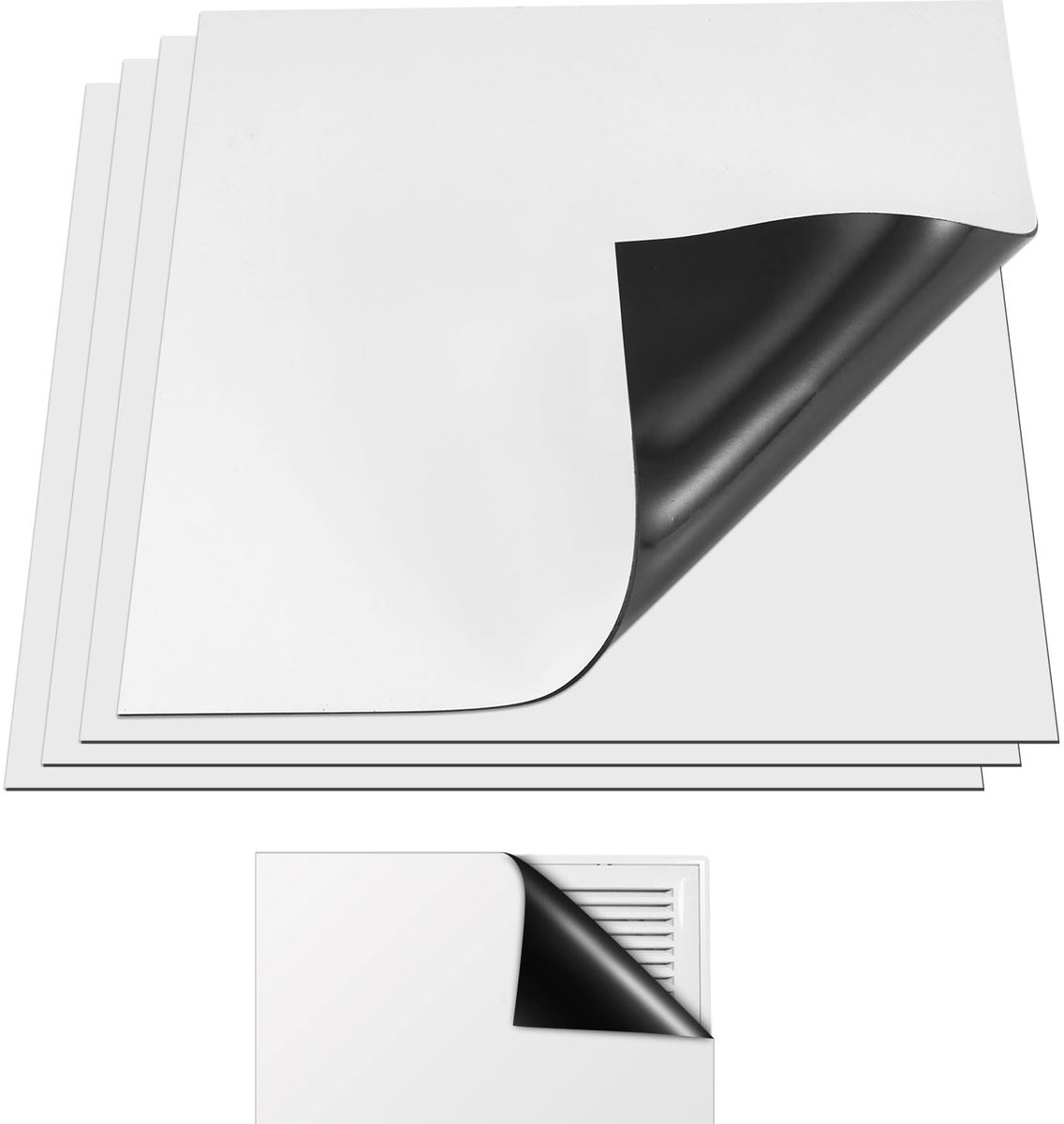 4st Vierkante Magnetische Ventilatieopeningen, 30,4x30,4cm Registerventilatieopening Magnetische Afdekkingen voor Thuisvloer Plafond Muur AC RV HVAC