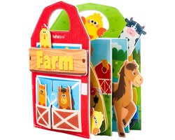 Boerderij Activiteitenboek – Montessori - Speelgoed - Educatief Speelboek Voor Peuters 1–3 Jaar – Interactief Leerboek Met Kleuren, Dieren & Vormen